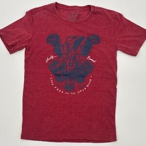Lucky Brand Men’s Live Free On The Open Road Graphic Tee Large
